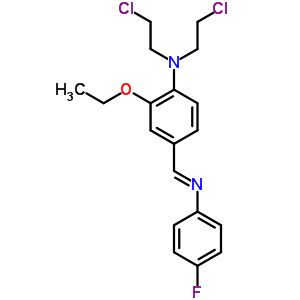 N,N-双(2-氯乙基)-2-乙氧基-4-[(4-氟苯基)亚氨基甲基]苯胺结构式_1814-60-4结构式