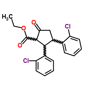 2,3-双(2-氯苯基)-5-氧代-环戊烷-1-羧酸乙酯结构式_1830-05-3结构式