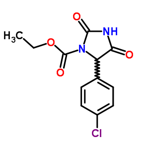 5-(4-氯苯基)-2,4-二氧代-咪唑啉-1-羧酸乙酯结构式_18755-74-3结构式
