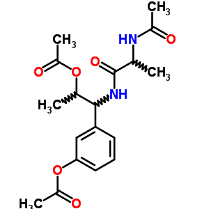 2-(乙酰基氨基)-N-[2-(乙酰基氧基)-1-[3-(乙酰基氧基)苯基]丙基]-丙酰胺结构式_18802-18-1结构式