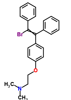 (E,Z)-1-溴-2-[4-[2-(二甲基氨基)乙氧基]苯基]-1,2-二苯基乙烯结构式_19076-79-0结构式