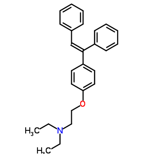 N,N-二乙基-2-[P-(1,2-二苯基乙烯基)苯氧基]乙胺结构式_19957-52-9结构式