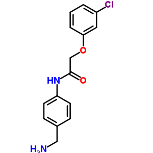N-[4-(氨基甲基)苯基]-2-(3-氯苯氧基)乙酰胺结构式_20209-75-0结构式