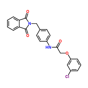 2-(3-氯苯氧基)-n-[4-[(1,3-二氧代异吲哚-2-基)甲基]苯基]乙酰胺结构式_20209-76-1结构式