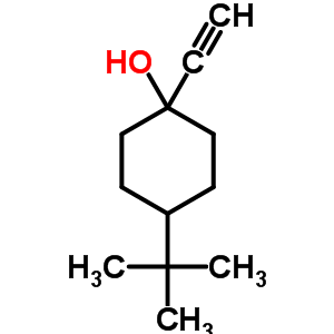 4-(1,1-二甲基乙基)-1-乙炔-环己醇结构式_20325-03-5结构式