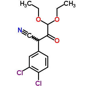 2-(3,4-二氯苯基)-4,4-二乙氧基-3-氧代-丁腈结构式_20535-52-8结构式