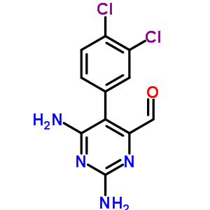 2,6-二氨基-5-(3,4-二氯苯基)-4-嘧啶羧醛结构式_20535-54-0结构式
