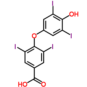 4-(4-羟基-3,5-二碘苯氧基)-3,5-二碘苯甲酸结构式_2055-97-2结构式