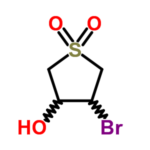 反式-4-溴-1,1-二氧代-四氢噻吩-3-醇结构式_20688-40-8结构式
