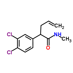 2-(3,4-二氯苯基)-4-戊烯酸 n-甲酰胺结构式_206997-68-4结构式