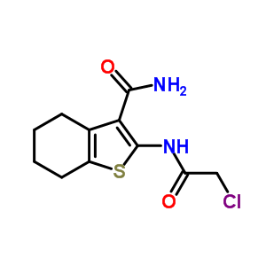 2-(2-氯乙酰基氨基)-4,5,6,7-四氢苯并[b]噻吩-3-羧酸胺结构式_20886-87-7结构式