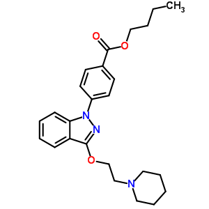 P-[3-(2-哌啶乙氧基)-1H-吲唑-1-基]苯甲酸丁酯结构式_20954-14-7结构式