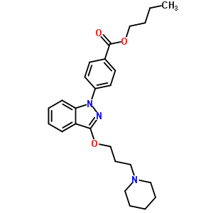 P-[3-(3-哌啶丙氧基)-1H-吲唑-1-基]苯甲酸丁酯结构式_20954-16-9结构式
