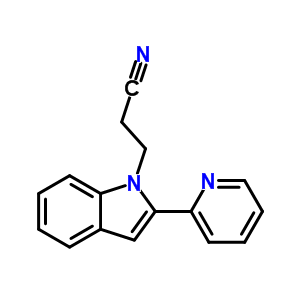 2-(2-吡啶)-1H-吲哚-1-丙腈结构式_21190-97-6结构式