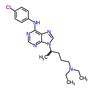 N-(4-氯苯基)-9-(5-二乙基氨基五n-2-基)嘌呤-6-胺结构式_21267-94-7结构式