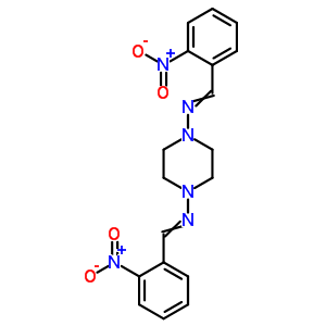 1-(2-硝基苯基)-n-[4-[(2-硝基苯基)亚甲基氨基]哌嗪-1-基]甲胺结构式_21323-04-6结构式