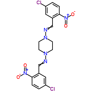 1-(5-氯-2-硝基-苯基)-n-[4-[(5-氯-2-硝基-苯基)亚甲基氨基]哌嗪-1-基]甲胺结构式_21323-07-9结构式