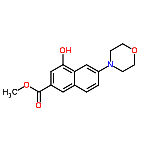 4-羟基-6-(4-吗啉)-2-萘羧酸甲酯结构式_214115-76-1结构式