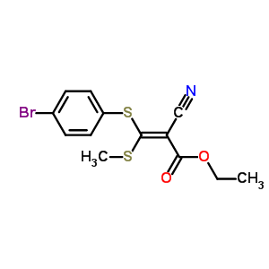 3-(4-溴苯基硫代)-2-氰基-3-(甲基硫代)丙烯酸乙酯结构式_214330-98-0结构式