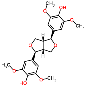 4,4-[(1s,3ar,4s,6ar)-四氢-1h,3h-呋喃并[3,4-c]呋喃-1,4-二基]双[2,6-二甲氧基-苯酚结构式_21453-69-0结构式