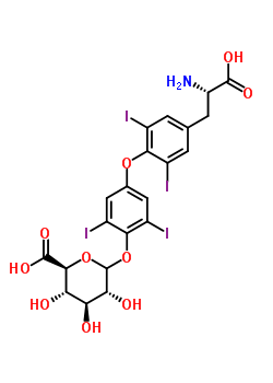 甲状腺素葡糖苷酸结构式_21462-56-6结构式