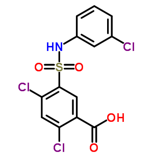 2,4-二氯-5-(3-氯苯磺酰基)-苯甲酸结构式_21525-21-3结构式