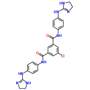 5-氯-N,N-双[4-(4,5-二氢-1H-咪唑-2-基氨基)苯基]苯-1,3-二羧酰胺结构式_21696-30-0结构式