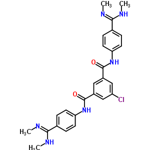 5-氯-N,N-双[4-(N,N-二甲基甲脒基)苯基]苯-1,3-二羧酰胺结构式_21696-31-1结构式