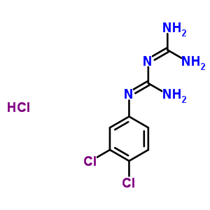 1-(3 4-二氯苯基)双胍盐酸盐结构式_21703-08-2结构式