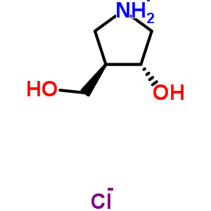 (3R,4r)-3-吡咯烷甲醇, 4-羟基盐酸盐结构式_217449-25-7结构式