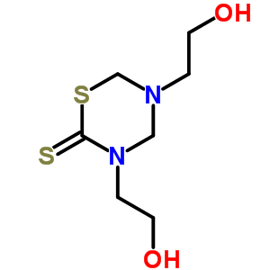 四氢-3,5-双(2-羟基乙基)-2H-1,3,5-噻二嗪-2-硫酮结构式_21808-53-7结构式 四氢-3,5-双(2-羟基乙基)-2H-1,3,5-噻二嗪-2-硫酮结构式_21808-53-7结构式