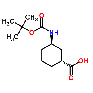 BOC-反式-1,3-氨基环己烷 羧酸结构式_218772-92-0结构式