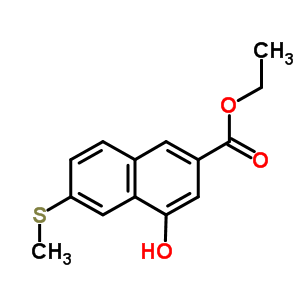 4-羟基-6-(甲基硫代)-2-萘羧酸乙酯结构式_218961-13-8结构式