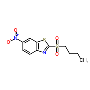 2-(丁基磺酰基)-6-硝基-苯并噻唑结构式_21906-89-8结构式