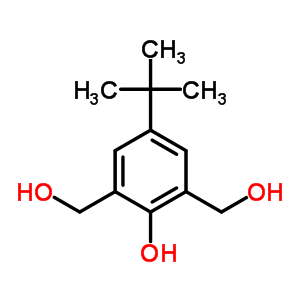 (5-叔丁基-2-羟基-1,3-亚苯基)二甲醇结构式_2203-14-7结构式