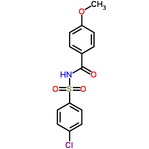 n-[(4-氯苯基)磺酰基]-4-甲氧基-苯甲酰胺结构式_22187-55-9结构式