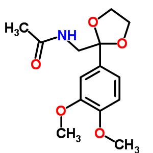 n-[[2-(3,4-二甲氧基苯基)-1,3-二氧杂烷-2-基]甲基]-乙酰胺结构式_22796-21-0结构式