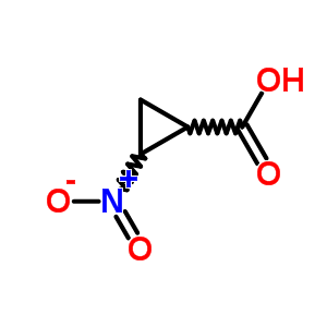 (1r,2r)-rel-(9ci)-2-硝基-环丙烷羧酸结构式_22882-43-5结构式