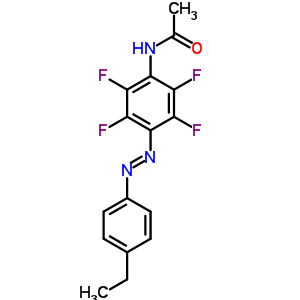 n-[4-[2-(4-乙基苯基)二氮杂烯]-2,3,5,6-四氟苯基]-乙酰胺结构式_22955-62-0结构式