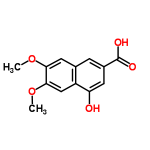 4-羟基-6,7-二甲氧基-2-萘羧酸结构式_23673-56-5结构式