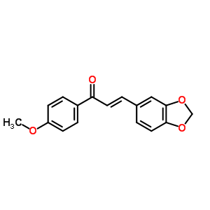 3-(1,3-苯并二氧杂环戊烯-5-基)-1-(4-甲氧基苯基)-2-丙烯-1-酮结构式_2373-93-5结构式