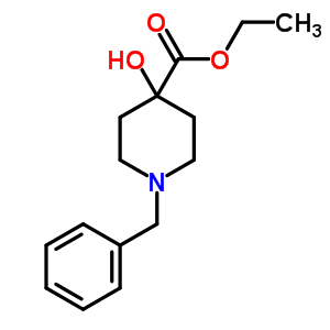 1-苄基-4-羟基哌啶-4-羧酸乙酯结构式_23781-00-2结构式