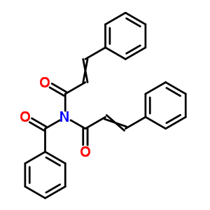 N,N-双(1-氧代-3-苯基-2-丙烯-1-基)-苯甲酰胺结构式_23825-28-7结构式