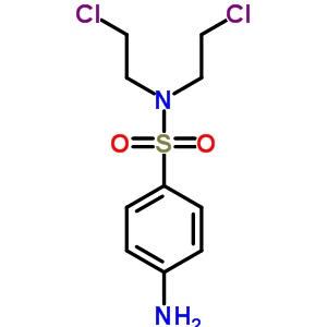 4-氨基-N,N-双(2-氯乙基)-苯磺酰胺结构式_24336-65-0结构式