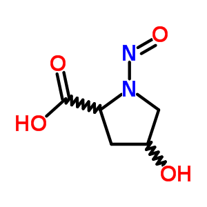 (6ci,7ci,8ci,9ci)-4-羟基-1-亚硝基-脯氨酸结构式_2443-30-3结构式
