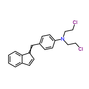 N,N-双(2-氯乙基)-4-(茚-1-甲基)苯胺结构式_2448-77-3结构式