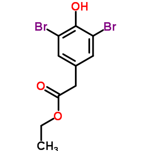 3,5-二溴-4-羟基-苯乙酸乙酯结构式_24744-59-0结构式