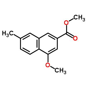 4-甲氧基-7-甲基-2-萘羧酸甲酯结构式_24894-75-5结构式