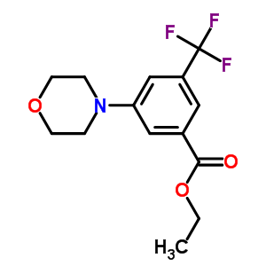 3-吗啉-5-三氟甲基苯甲酸乙酯结构式_250682-07-6结构式