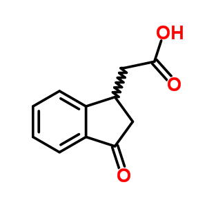 2-(3-氧代-2,3-二氢-1H-茚-1-基)乙酸结构式_25173-12-0结构式